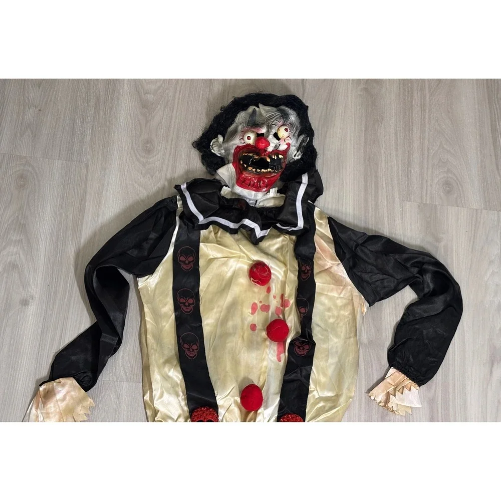Slasher Clown Costume Child X-Large 14-16 Halloween Scary Creepy Evil Payaso